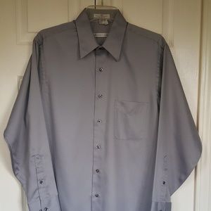 Geoffrey Beene Mens Dress Shirt Gray M NWOT